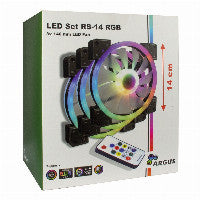 Inter-Tech Lüfter 140*140*25 ARGUS RGB-FAN SET RS-14 retail