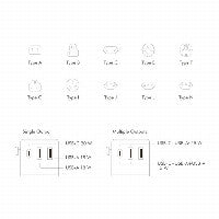 USB-A/C Travel charger, 20 W, GaN, 3-port, 2x USB-A (QC), 1x USB-C (PD), Slim Version, White