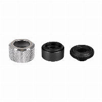 K Thermaltake Pacific C-PRO G1 4 PETG Tube 16mm OD Compression Chrome Chrome