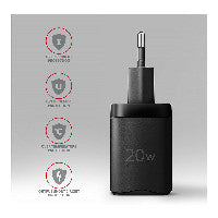 AXAGON ACU-PQ20 wall charger QC3.0/AFC/FCP + PD type-C, 20 W - schwarz