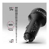 AXAGON PWC-PQ48 Auto Ladegerät, USB-C mit Powe Delivery 3, USB-A mit Quick Charge 4+ - schwarz
