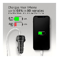 AXAGON PWC-PQ48 Auto Ladegerät, USB-C mit Powe Delivery 3, USB-A mit Quick Charge 4+ - schwarz