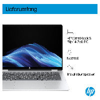 HP DF7F5EA laptop Intel Core 3 100U 35,6 cm (14") Touchscreen 2K 8 GB LPDDR5-SDRAM 512 GB SSD Wi-Fi 6 (802.11ax) Windows 11 Home Silber