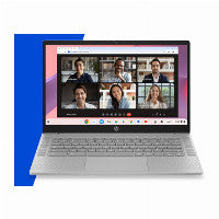 HP DN8Z5EA laptop MediaTek Chromebook 35,6 cm (14") HD 8 GB LPDDR5-SDRAM Wi-Fi 6 (802.11ax) ChromeOS Silber
