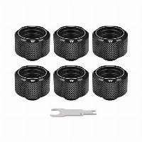 K Thermaltake Pacific C-Pro G1/4 PETG 16mm OD 6 Pack - Black