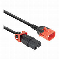 ACT Netzkabel C14 IEC-Lock+ Dual Locking - C15 IEC-Lock+ schwarz 1 m, PC3868