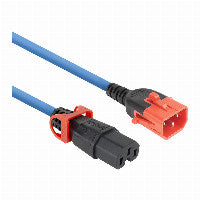 ACT Netzkabel C14 IEC Lock+ Dual Locking - C15 IEC Lock+ blau 3 m, PC3878