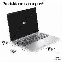 HP E04G3ET laptop Intel Core 7 350 40,6 cm (16") WUXGA 32 GB LPDDR5x-SDRAM 1 TB SSD Wi-Fi 7 (802.11be) Windows 11 Pro AI PC Silber