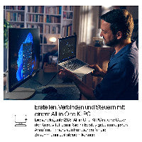 HP E5MJ8ET All-in-One PC/Workstation 60,5 cm (23.8") 1920 x 1080 Pixel 32 GB DDR5-SDRAM Windows 11 Pro Wi-Fi 7 (802.11be) AI PC Silber