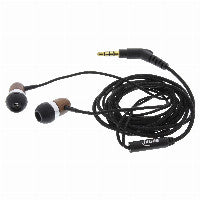 InLine woodin-ear, In-Ear Headset mit Kabelmikrofon und Funktionstaste, Walnuss