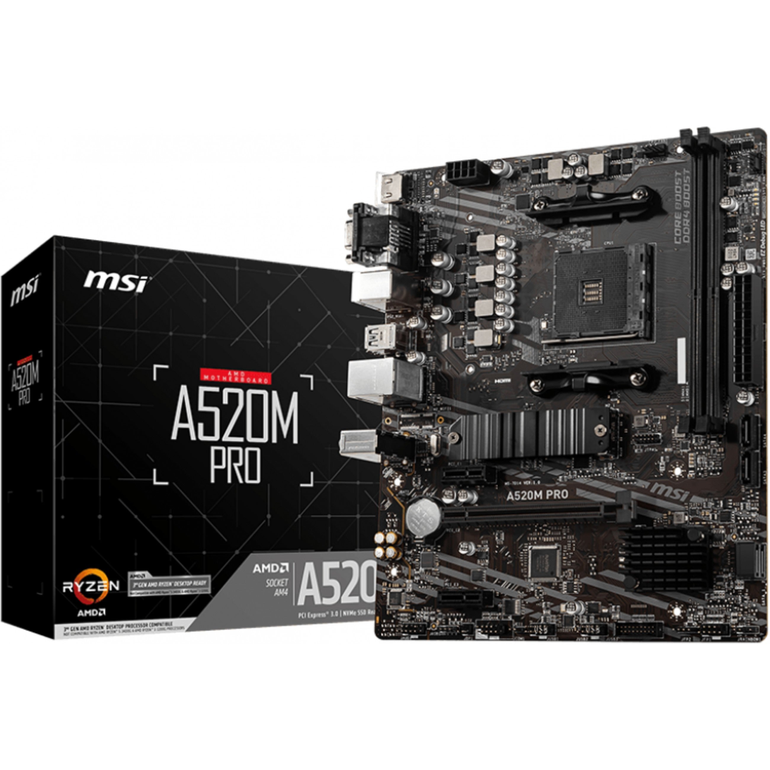 MSI A520M Pro (A520.AM4.mATX.DDR4)