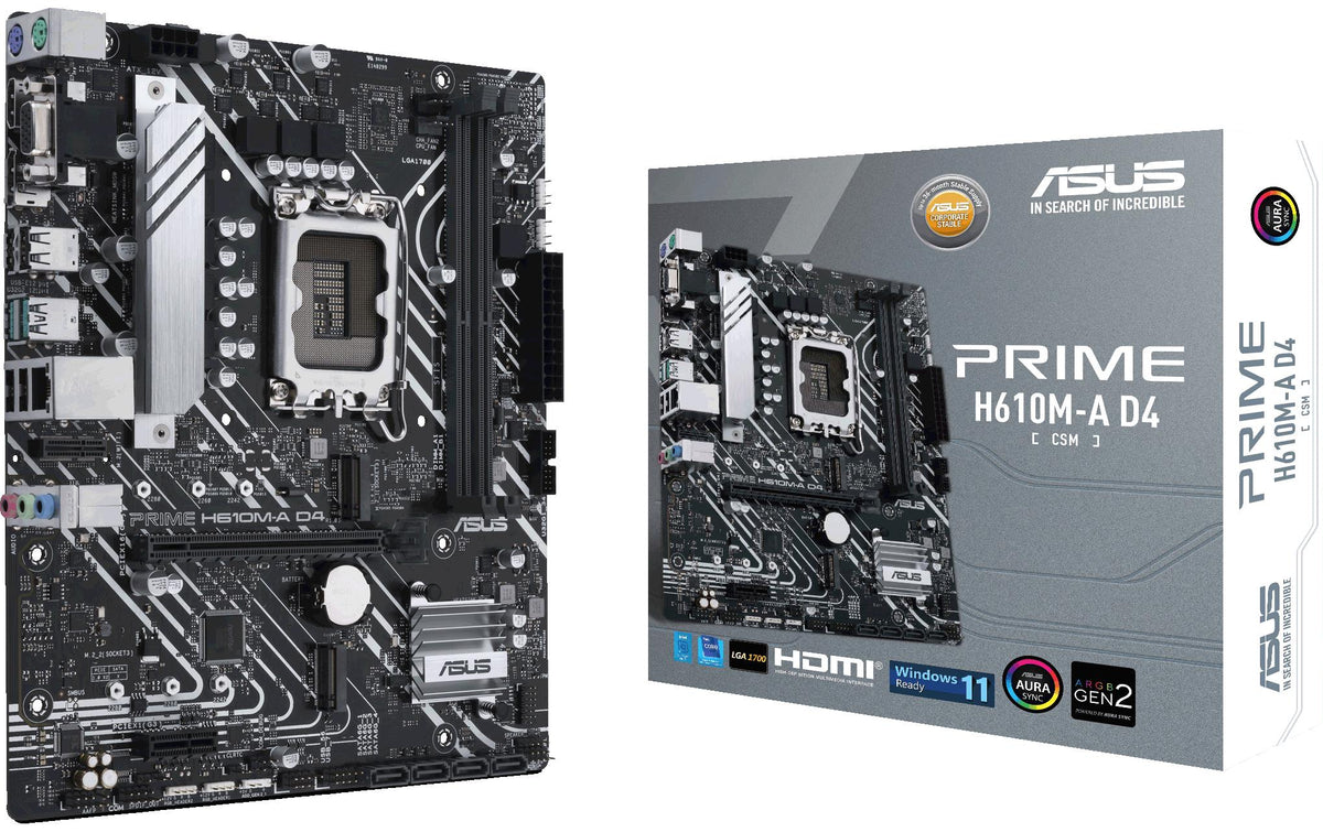 Asus H610 PRIME H610M-A D4-CSM DDR4 Micro ATX