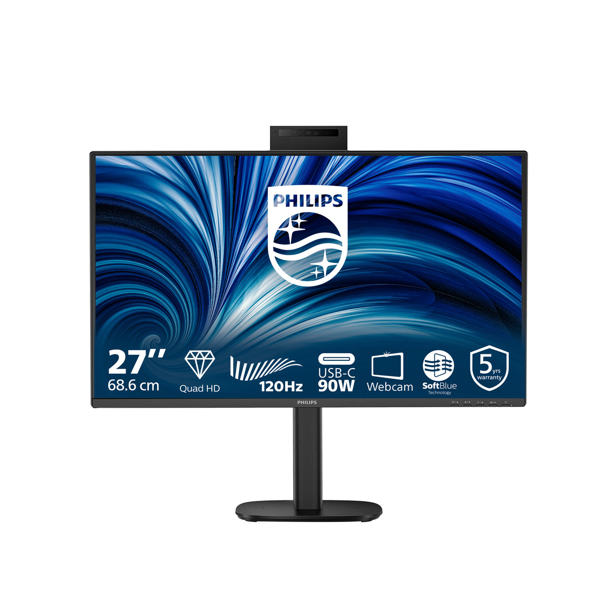 Philips 3000 series 27B2U3601H/00 Computerbildschirm 68,6 cm (27") 2560 x 1440 Pixel Quad HD LCD Schwarz
