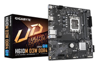 GIGABYTE H610M D3W DDR4 Mainboard - Unterstützt 14. Gen. Intel Core CPUs, 5+1+1 Phasen VRM, bis zu 3200 MHz DDR4, 1xPCIe 3.0 M.2, 1 GbE LAN, USB 3.2 Gen 1