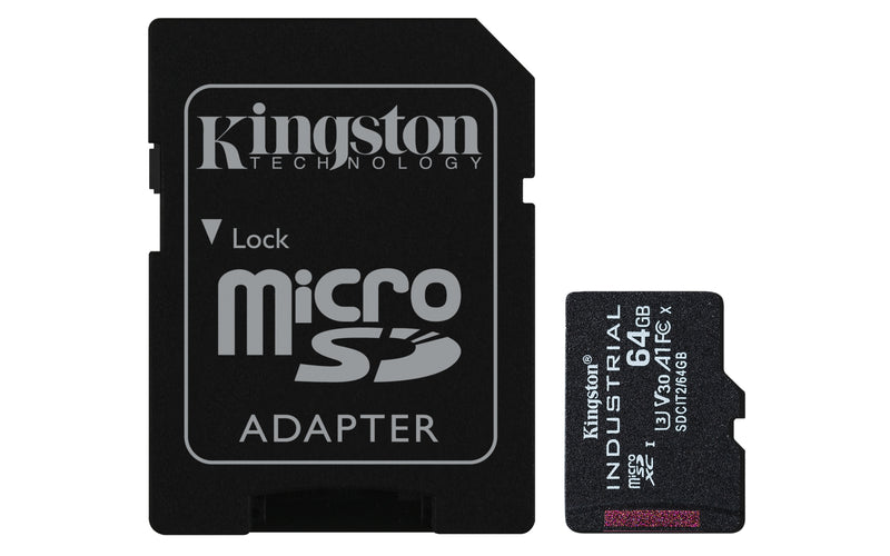 Kingston Technology 64GB microSDXC Industrial C10 A1 pSLC Karte + SD-Adapter
