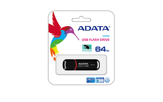 ADATA 64GB DashDrive UV150 USB-Stick USB Typ-A 3.2 Gen 1 (3.1 Gen 1) Schwarz