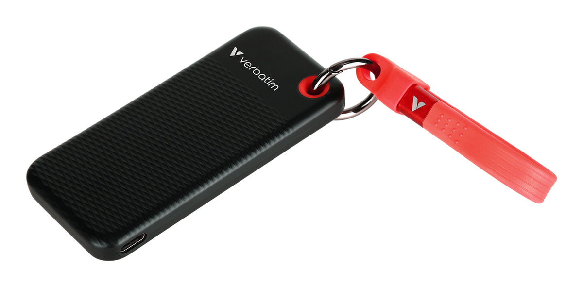 Verbatim Pocket SSD 256 GB USB Typ-C 3.2 Gen 2 (3.1 Gen 2) Schwarz, Rot