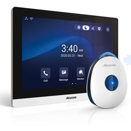 Indoor-Station C319A. Touch Screen. Android. POE. Wi-Fi. Bluetooth. 1 MP cam. RF-Modul und SOS Pendant (869)
