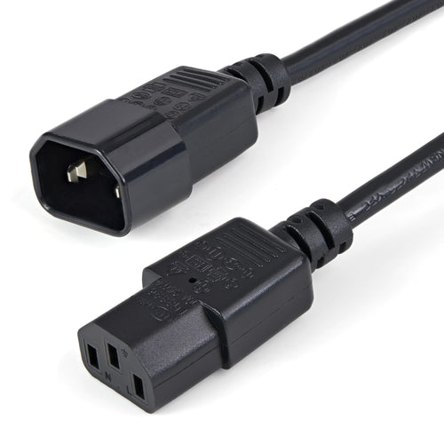 StarTech 1m Standard Computer Power Cord Extension C14 to C13