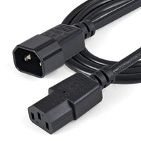 StarTech.com 1 m Stromkabel Verlängerung, C14 auf C13, 10A 125V, 18AWG, Stromkabel Verlängerung für Computer, IEC-320-C14 auf IEC-320-C13 AC Netzteil Stromkabel Verlängerung, UL gelistet