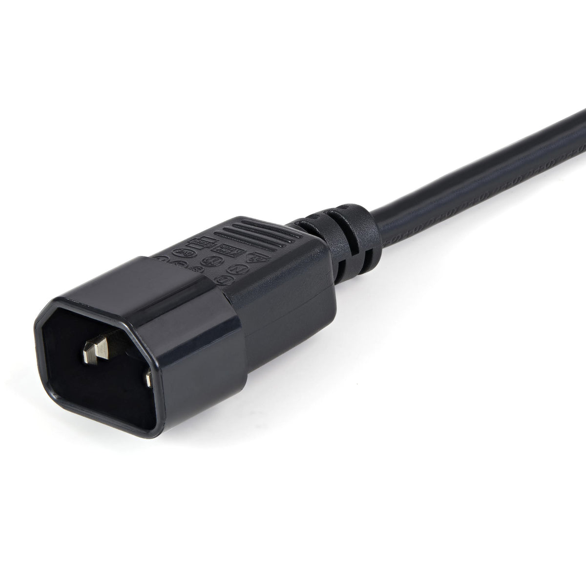 StarTech.com 1 m Stromkabel Verlängerung, C14 auf C13, 10A 125V, 18AWG, Stromkabel Verlängerung für Computer, IEC-320-C14 auf IEC-320-C13 AC Netzteil Stromkabel Verlängerung, UL gelistet