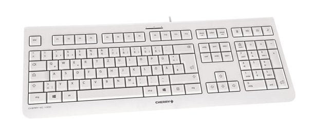 CHERRY KC 1000 Tastatur Universal USB Spanisch Grau