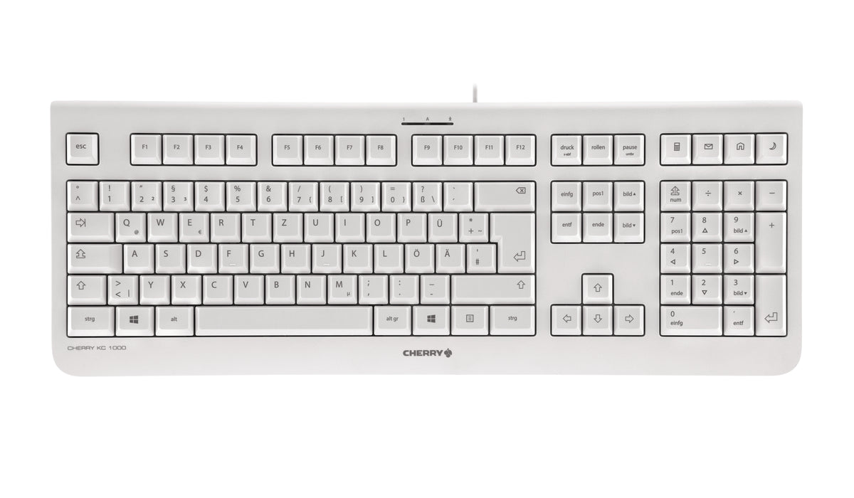 CHERRY KC 1000 Tastatur Universal USB QWERTY Nordisch Grau