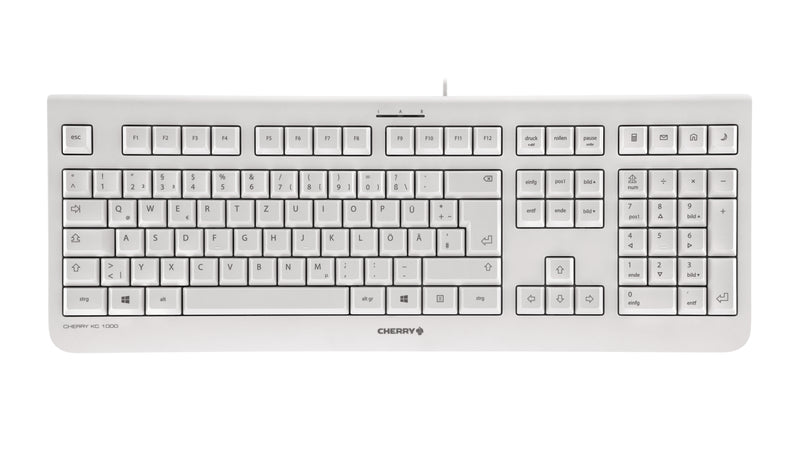 CHERRY KC 1000 Tastatur Universal USB QWERTY Nordisch Grau