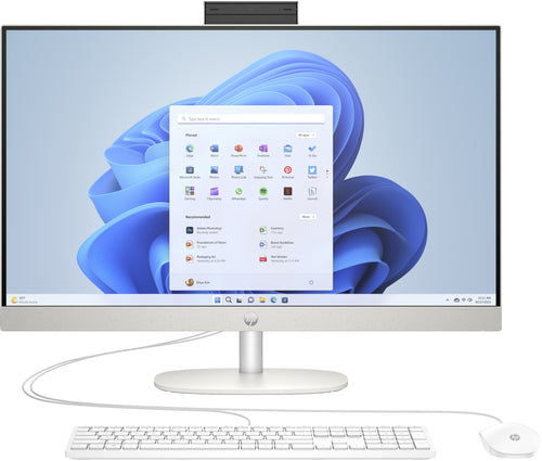 HP 27-cr0005ng AMD Ryzen™ 3 7320U 68,6 cm (27") 1920 x 1080 Pixel All-in-One-PC 8 GB LPDDR5-SDRAM 512 GB SSD Windows 11 Home Wi-Fi 6 (802.11ax) Weiß