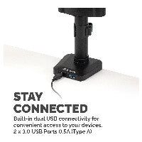 Fellowes Fellowes Platinum Monitorarm dreifach inkl. 2x USB-A Port Schwarz – Ansicht 5