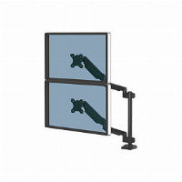 Fellowes Platinum Monitorarm zweifach vertikal inkl. 2x USB-A Port Schwarz