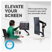 Fellowes Fellowes Platinum Monitorarm zweifach vertikal inkl. 2x USB-A Port Schwarz – Ansicht 2