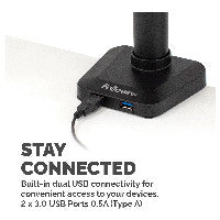 Fellowes Fellowes Platinum Monitorarm zweifach vertikal inkl. 2x USB-A Port Schwarz – Ansicht 5