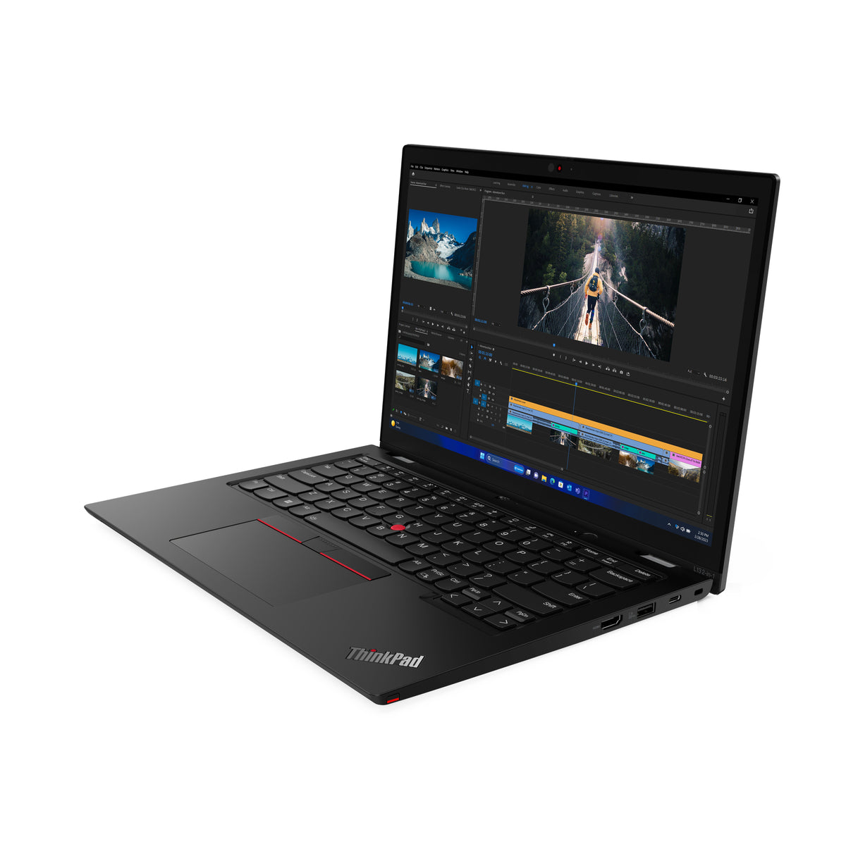 Lenovo ThinkPad L13 2-in-1 Gen 5 (Intel) Intel Core Ultra 5 135U Hybrid (2-in-1) 33.8 cm (13.3") Touchscreen WUXGA 32 GB LPDDR5-SDRAM 256 GB SSD Wi-Fi 6E (802.11ax) Windows 11 Pro German Black