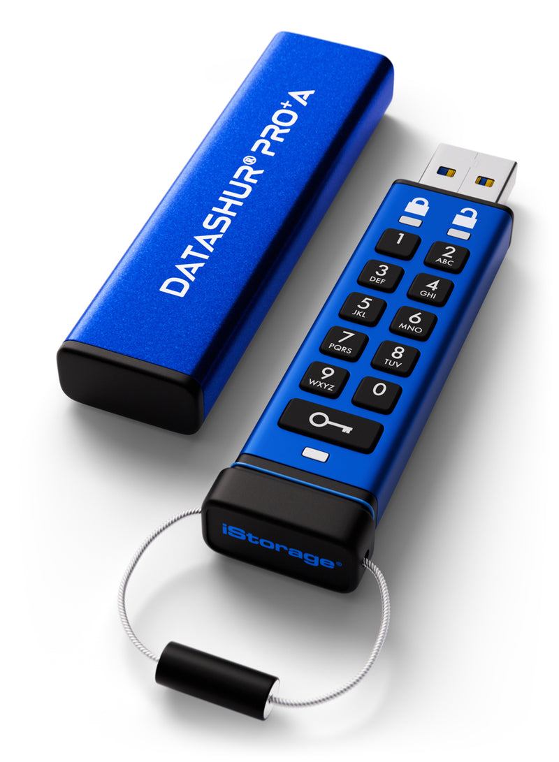 iStorage datAshur PRO+A USB-Stick 32 GB USB Typ-A 3.2 Gen 1 (3.1 Gen 1) Blau