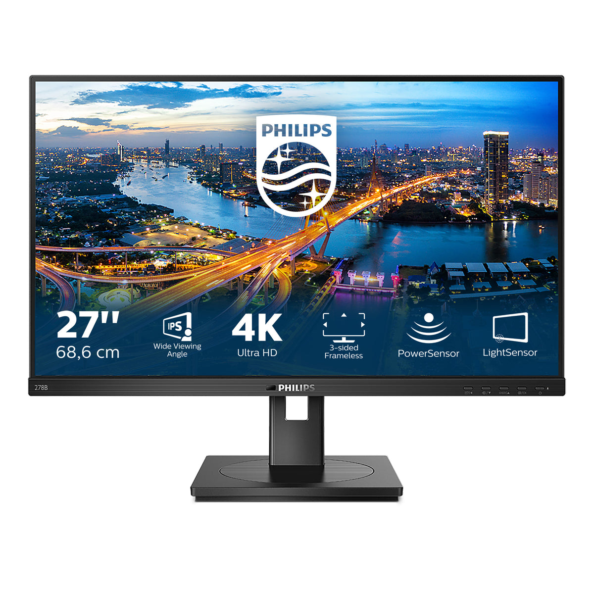 Philips B Line 278B1/00 Computerbildschirm 68,6 cm (27") 3840 x 2160 Pixel 4K Ultra HD LED Schwarz