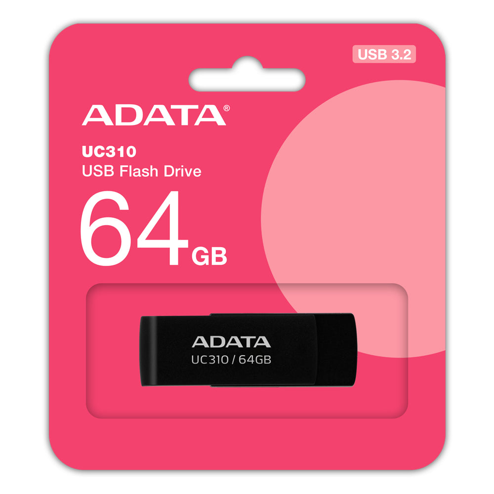 ADATA UC310 USB-Stick 64 GB USB Typ-A 3.2 Gen 1 (3.1 Gen 1) Schwarz