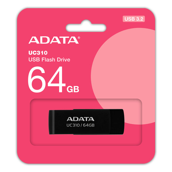 ADATA UC310 USB-Stick 64 GB USB Typ-A 3.2 Gen 1 (3.1 Gen 1) Schwarz