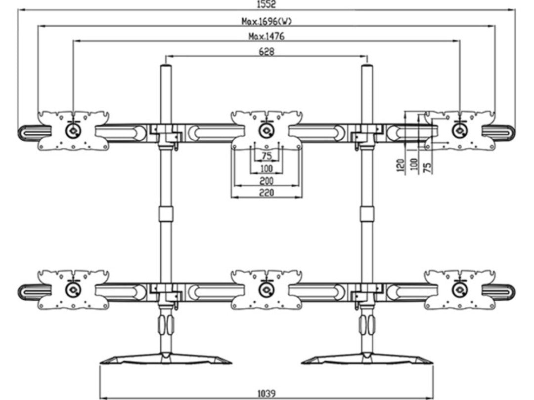 Multibrackets 1329 Zubehör für Monitorhalterung