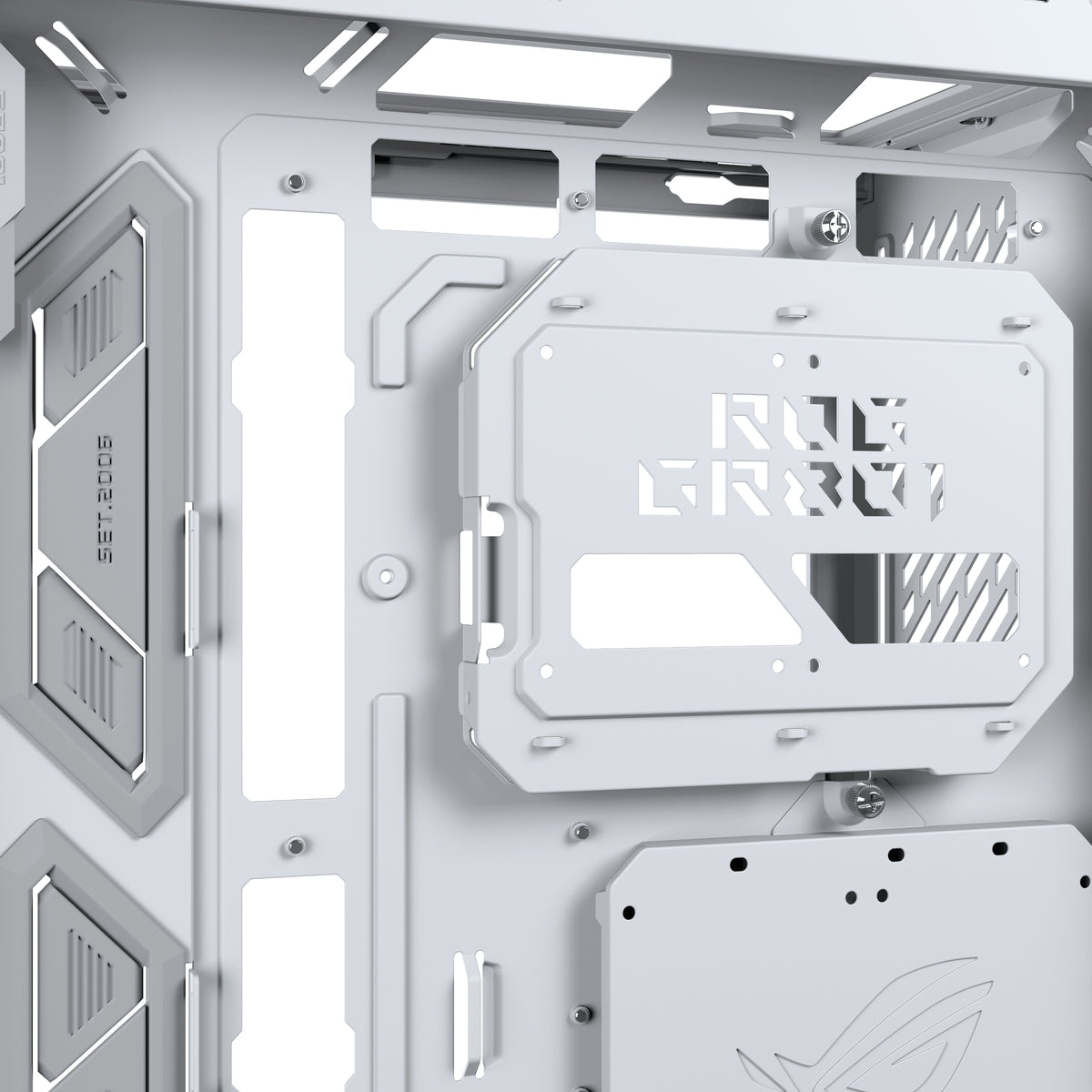 ASUS ROG CRONOX GR801 CURVE TG ARGB WHITE Midi Tower Weiß