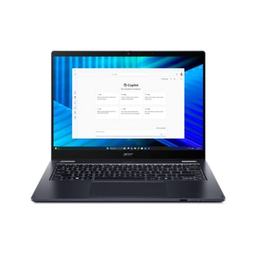 Acer TravelMate TMP414RN-55-TCO-75GR Intel Core Ultra 7 255U Hybrid (2-in-1) 35,6 cm (14") Touchscreen WUXGA 32 GB DDR5-SDRAM 1 TB SSD Wi-Fi 7 (802.11be) Windows 11 Pro Blau