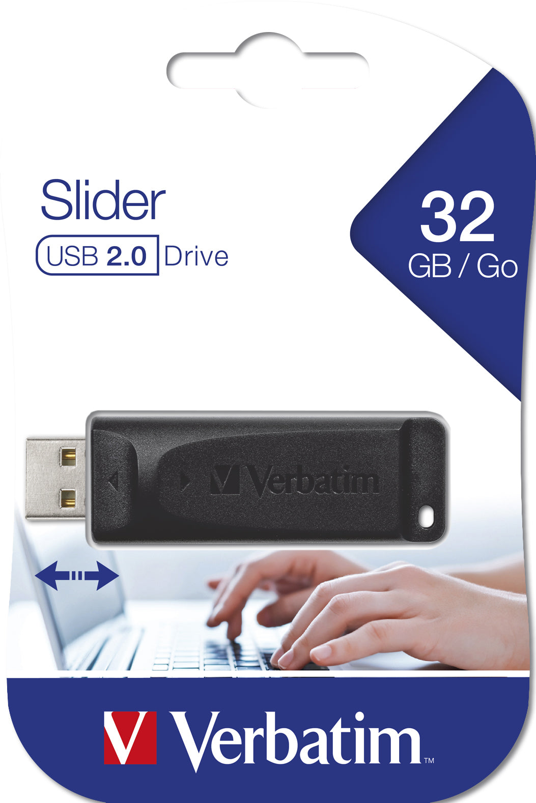 Verbatim Slider - Chiavetta USB 32 GB - Nero