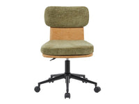 Equip 651025 Drehbarer Schreibtischstuhl, gepolsterter Chenille-Stuhl, Home-Office-Stuhl, höhenverstellbar, verchromtes Fußkreuz, Grün