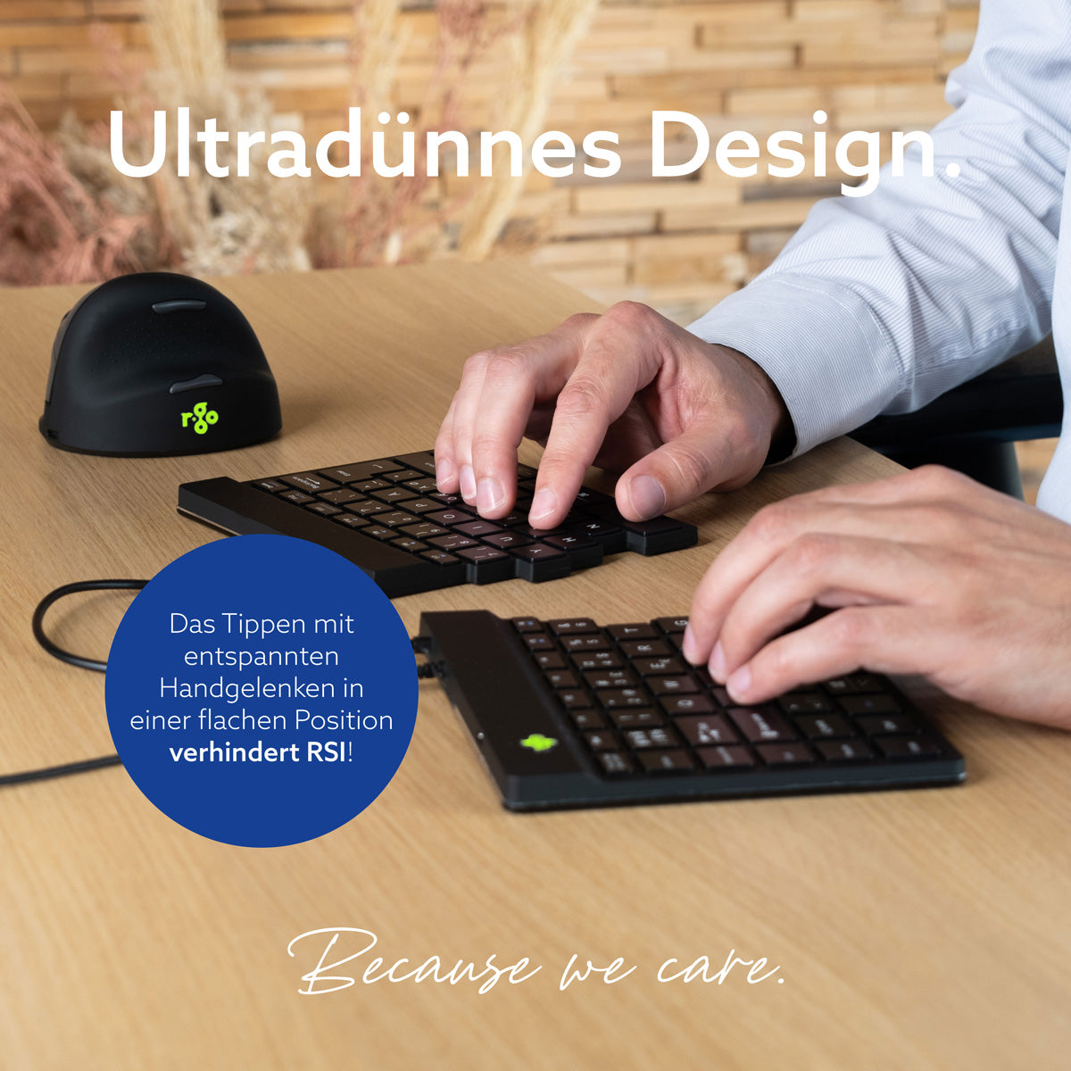 R-Go Tools Ergonomische Tastatur R-Go Split Break v2 mit Pausensoftware, geteilte Tastatur, QWERTY (US), Kabelgebunden, Schwarz