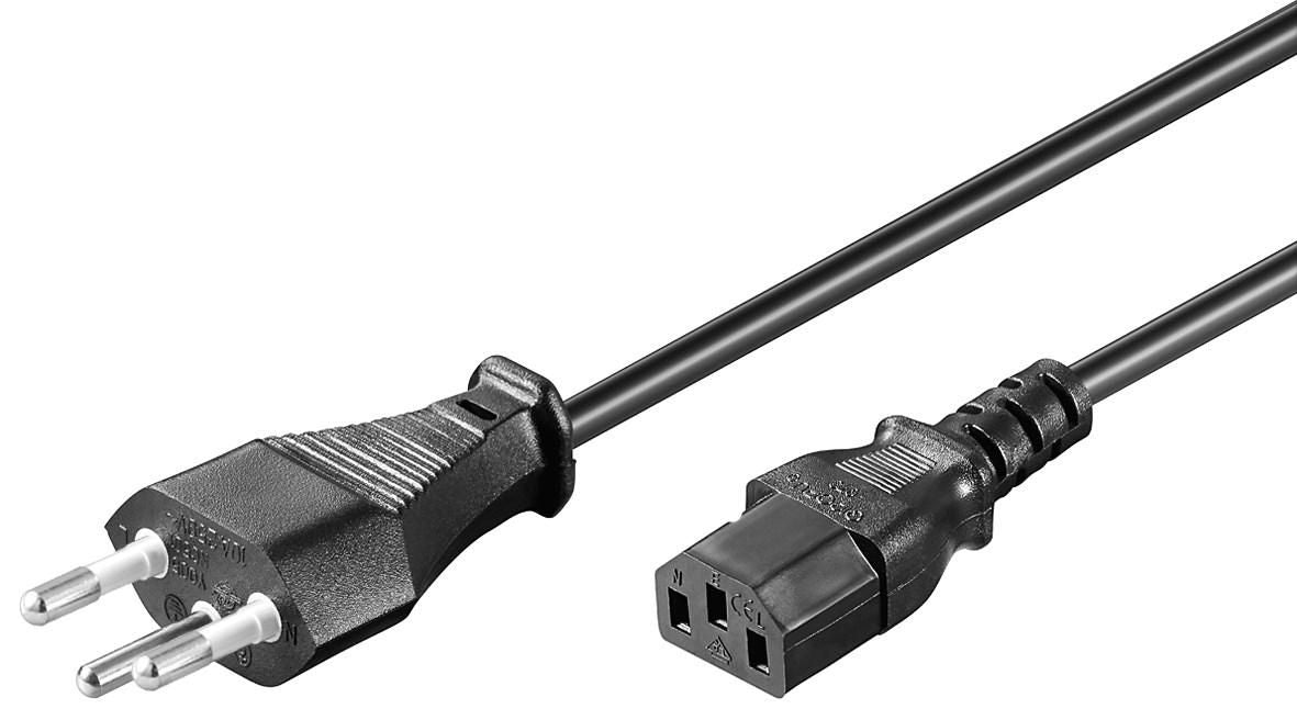 Microconnect PE160450 Stromkabel Schwarz 5 m Netzstecker Typ J C13-Koppler