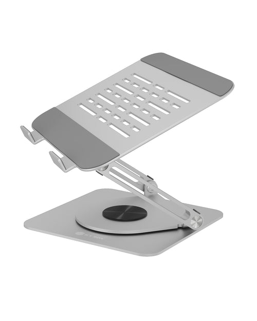 ICY BOX IB-NH300-R, Notebookhalter, rotierend, höhenverstellbar, Aluminium, für Notebooks bis 17" (43 cm)