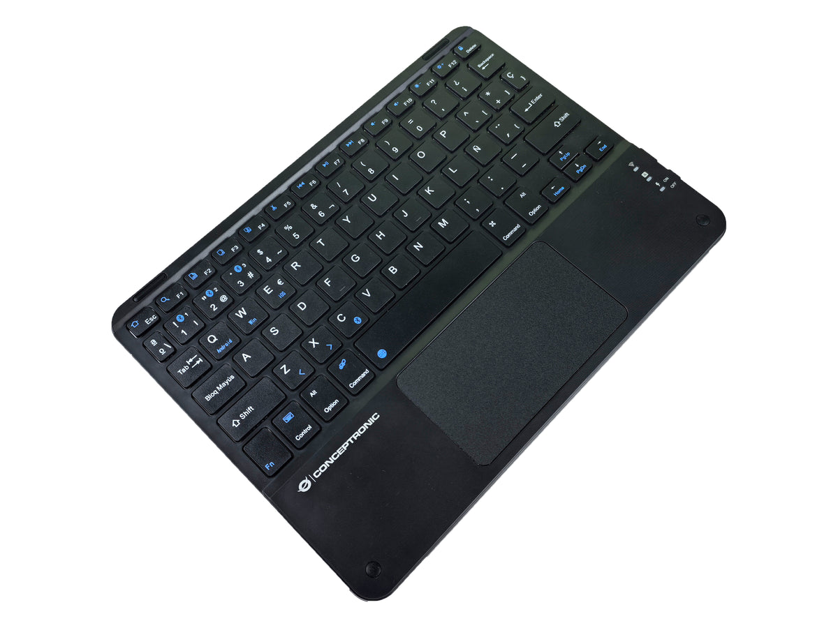 Conceptronic TOBIN01BES 10-Zoll-Bluetooth-Tastatur mit Touchpad, QWERTY Spanisch
