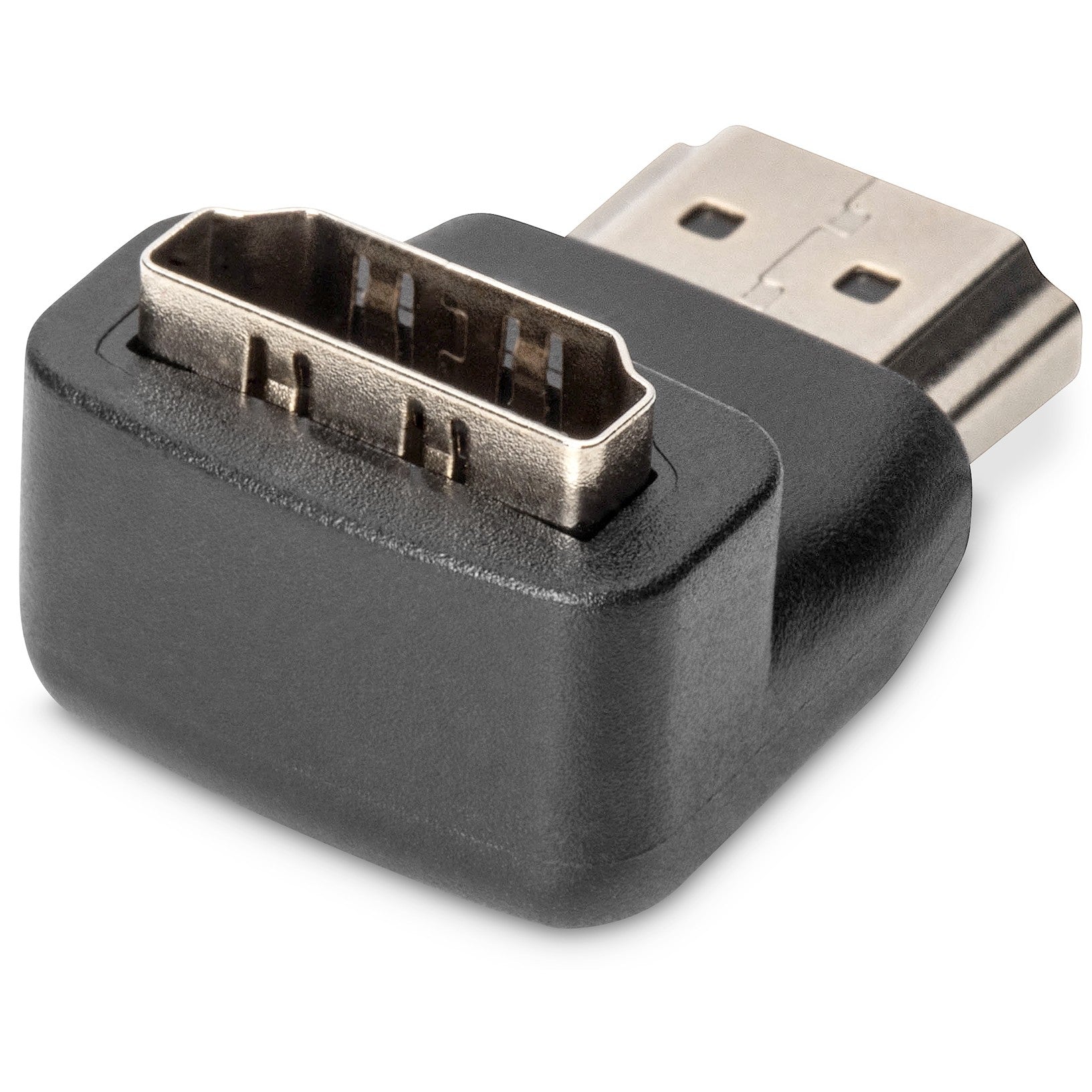 DIGITUS HDMI Adapter. 90° gewinkelt. schwarz-gold