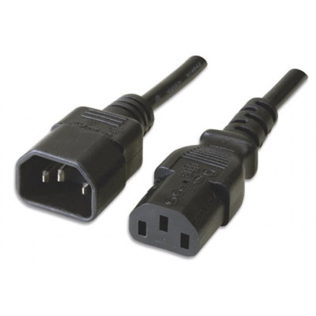 Techly C13/C14, 3m Schwarz C13-Koppler C14-Koppler