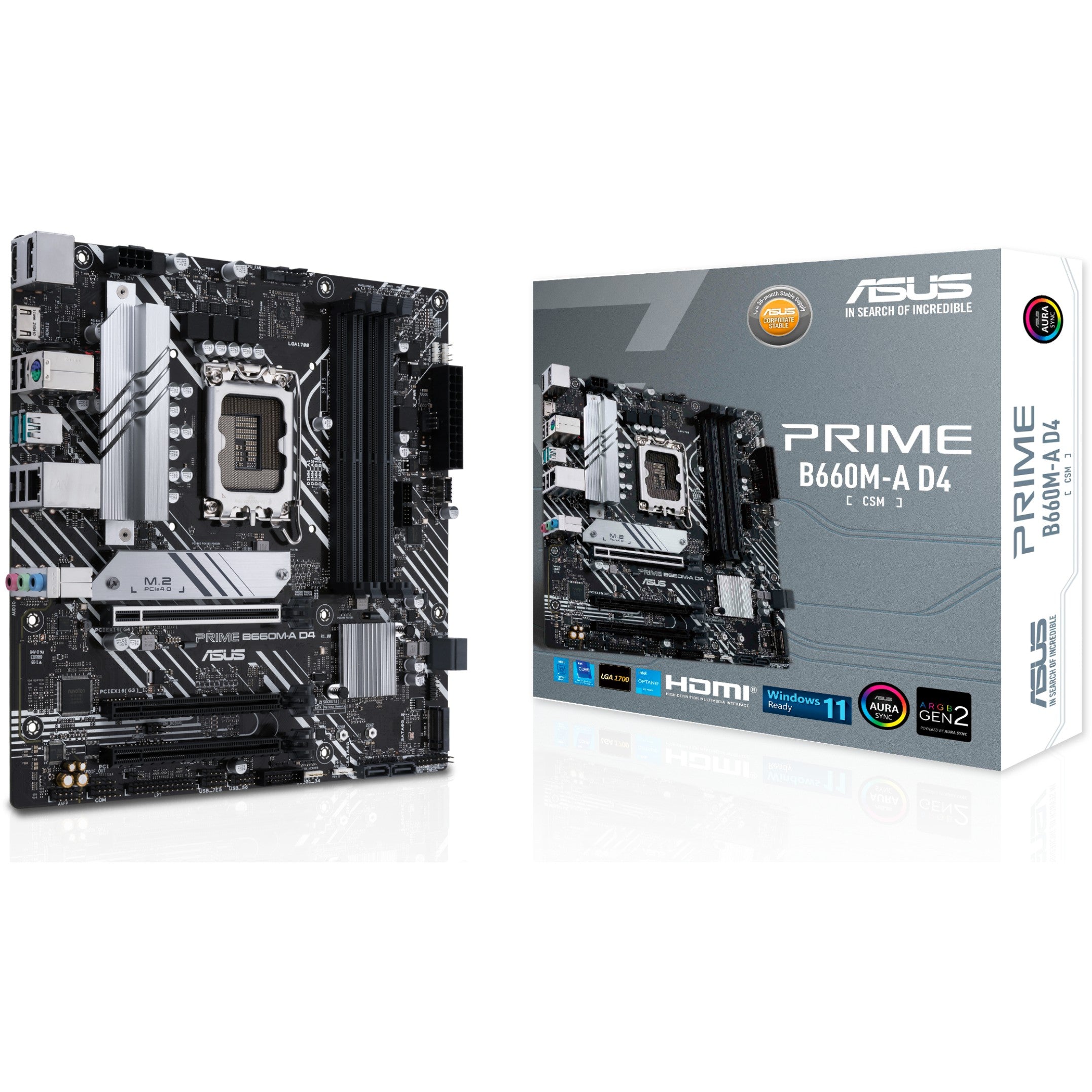 1700 ASUS PRIME B660M-A CSM mATX D4